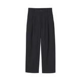 婦人　縦横ストレッチ起毛　タックワイドパンツ