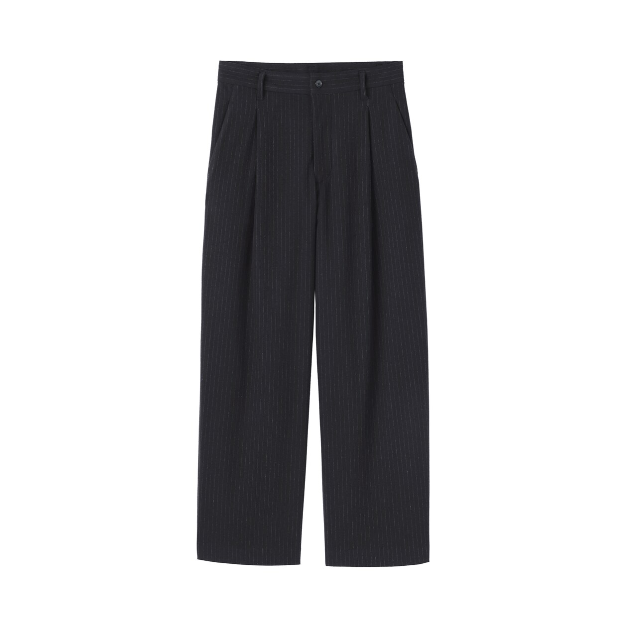 婦人　縦横ストレッチ起毛　タックワイドパンツ