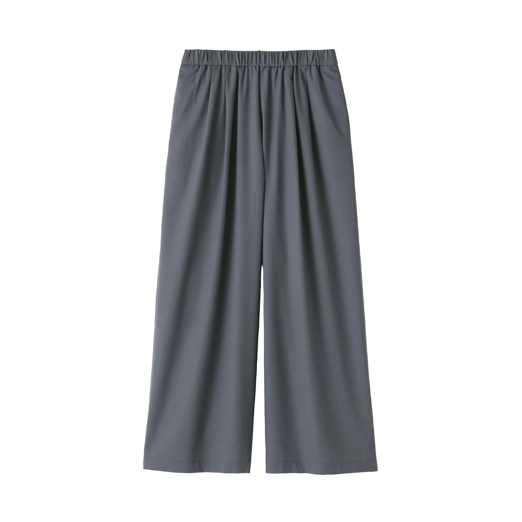 婦人　なめらか　リヨセル混イージーワイドパンツ