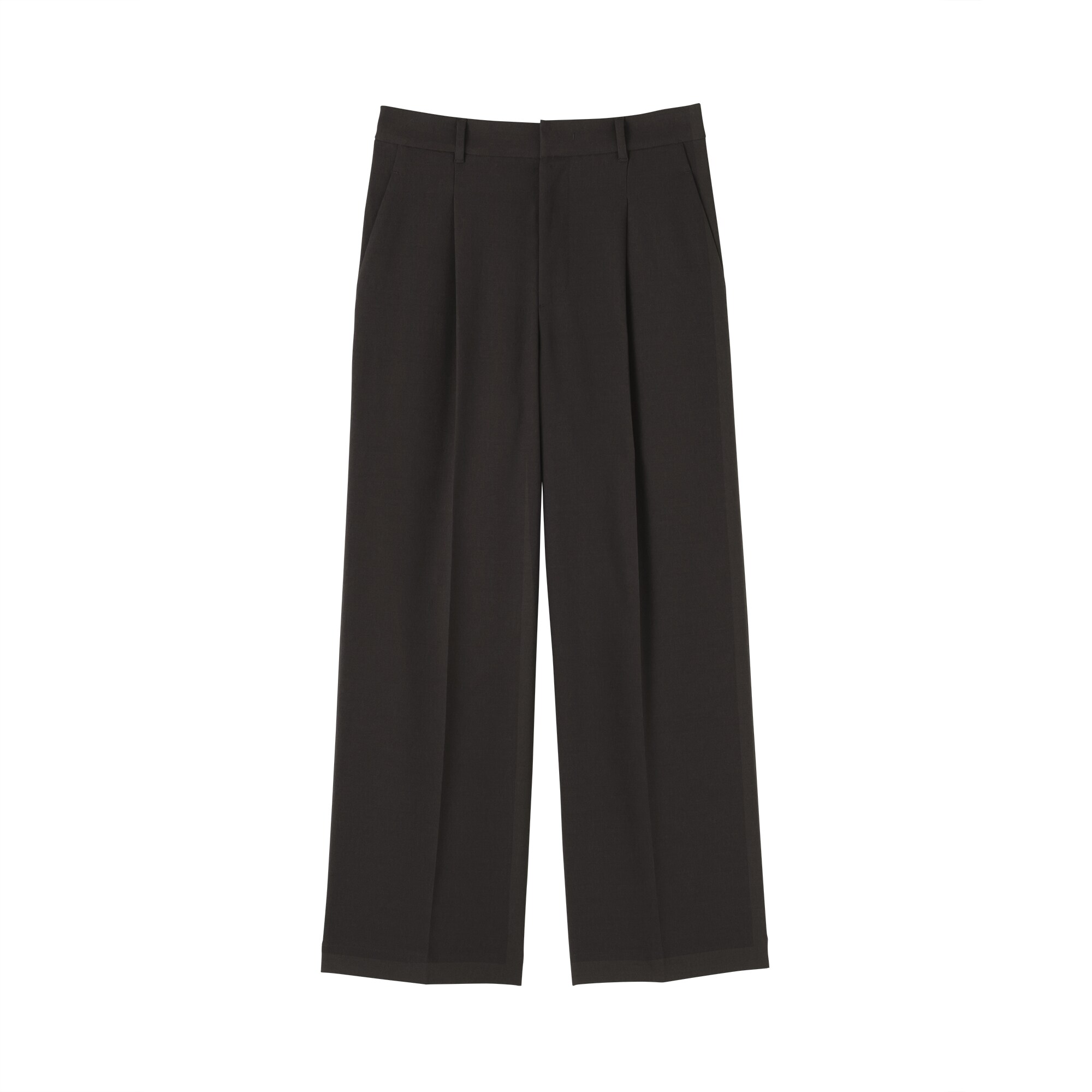 婦人　撥水ストレッチ　タックストレートパンツ