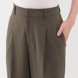 婦人　撥水ストレッチ　タックストレートパンツ