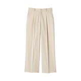 婦人　撥水ストレッチ　タックストレートパンツ