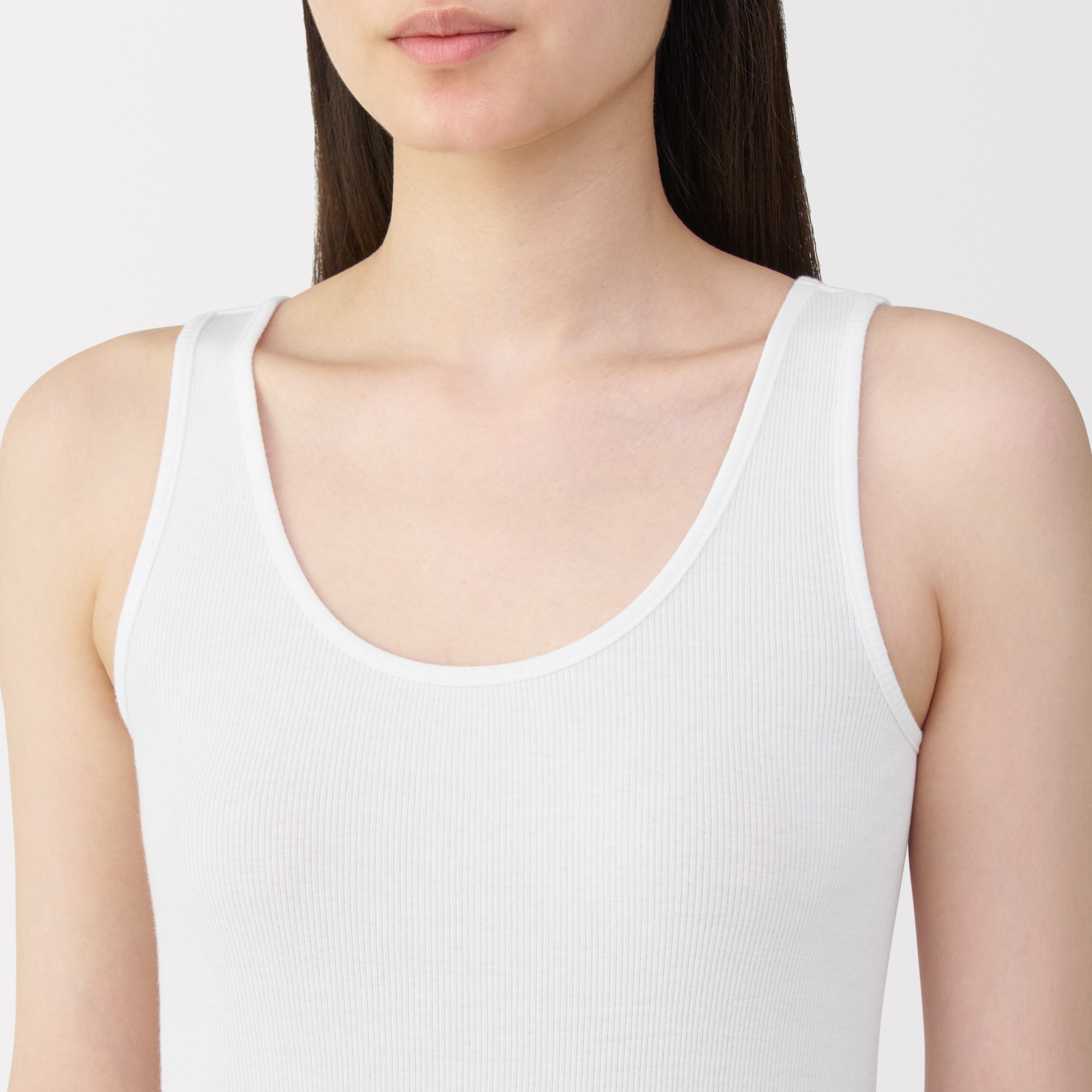 婦人　リブ編みタンクトップ