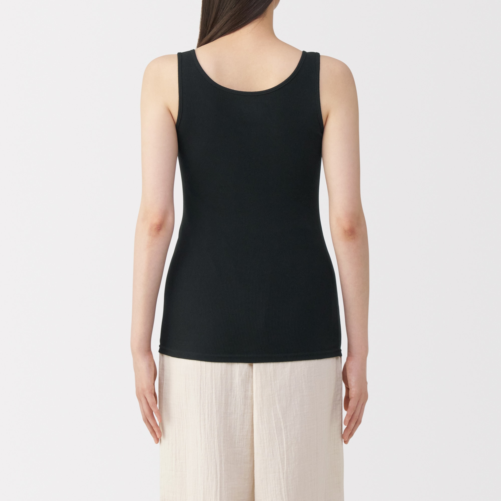 婦人　リブ編みタンクトップ