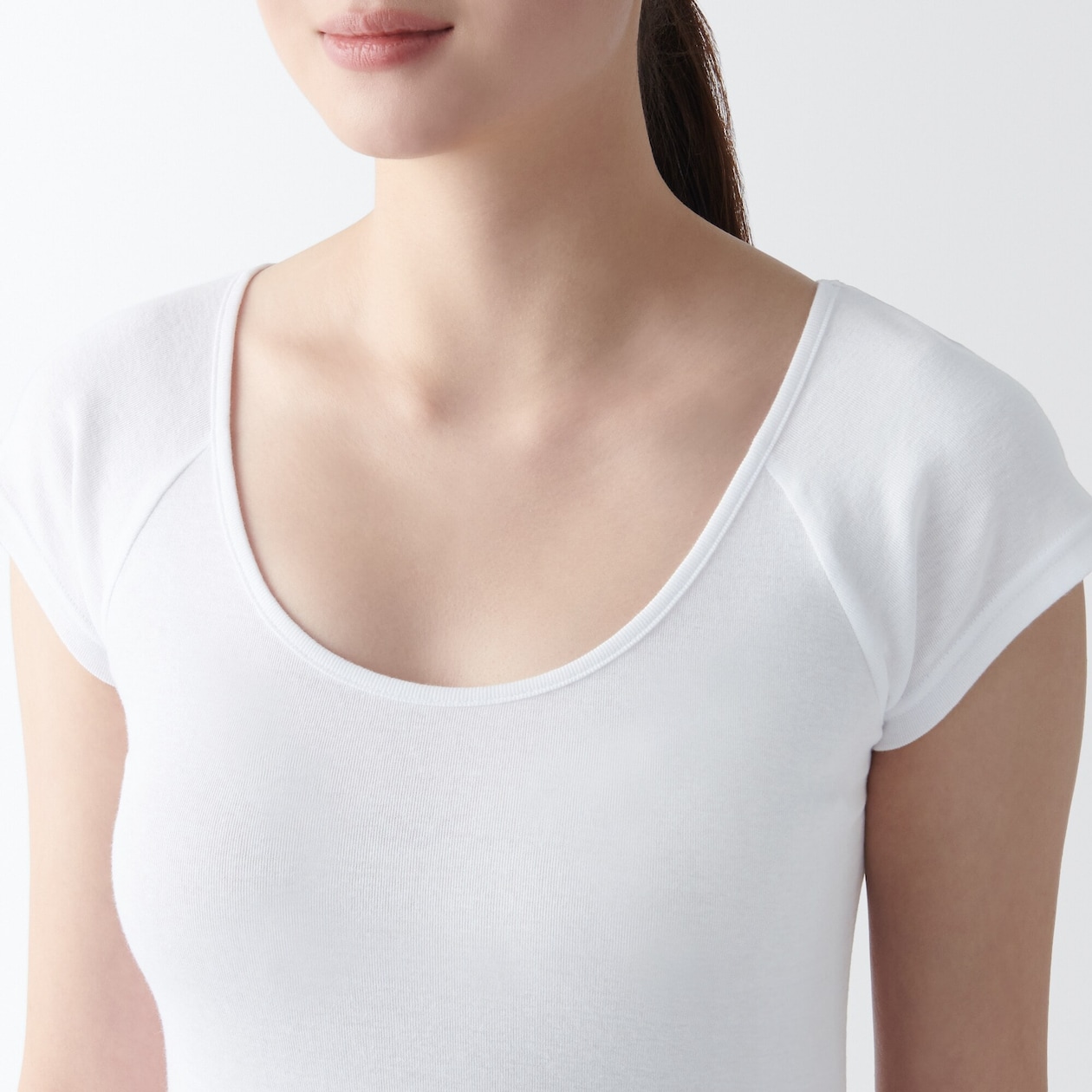 婦人　フライス編みフレンチスリーブＴシャツ