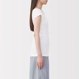 婦人　フライス編みフレンチスリーブＴシャツ