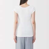 婦人　フライス編みフレンチスリーブＴシャツ