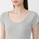 婦人　フライス編みフレンチスリーブＴシャツ