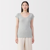 婦人　フライス編みフレンチスリーブＴシャツ