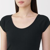 婦人　フライス編みフレンチスリーブＴシャツ