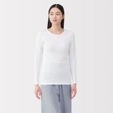 婦人　フライス編みクルーネック長袖Ｔシャツ