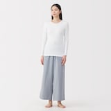 婦人　フライス編みクルーネック長袖Ｔシャツ