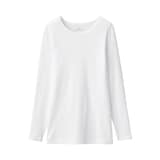 婦人　フライス編みクルーネック長袖Ｔシャツ