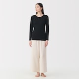 婦人　フライス編みクルーネック長袖Ｔシャツ