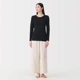 婦人　フライス編みクルーネック長袖Ｔシャツ