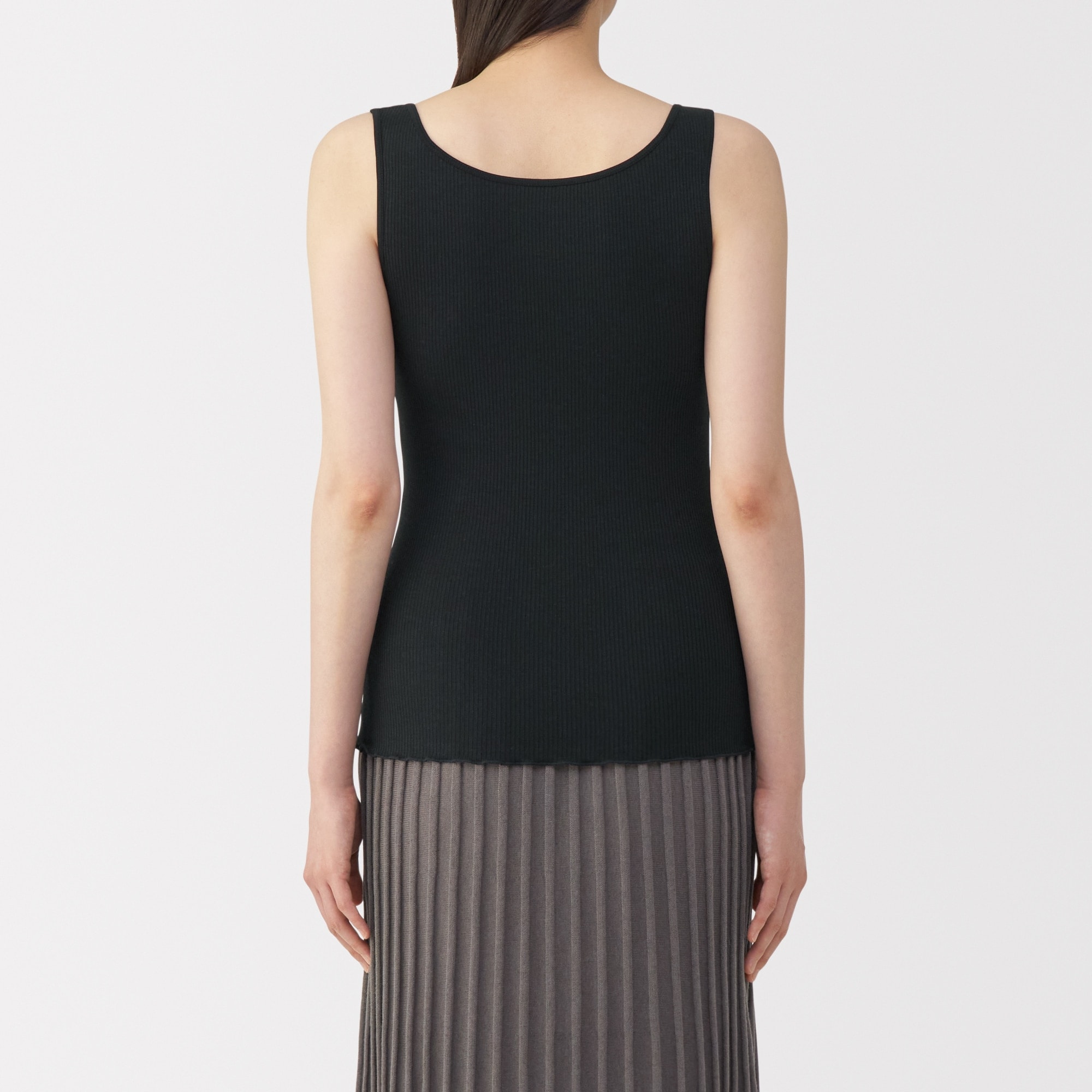 婦人　なめらかリブブラタンクトップ