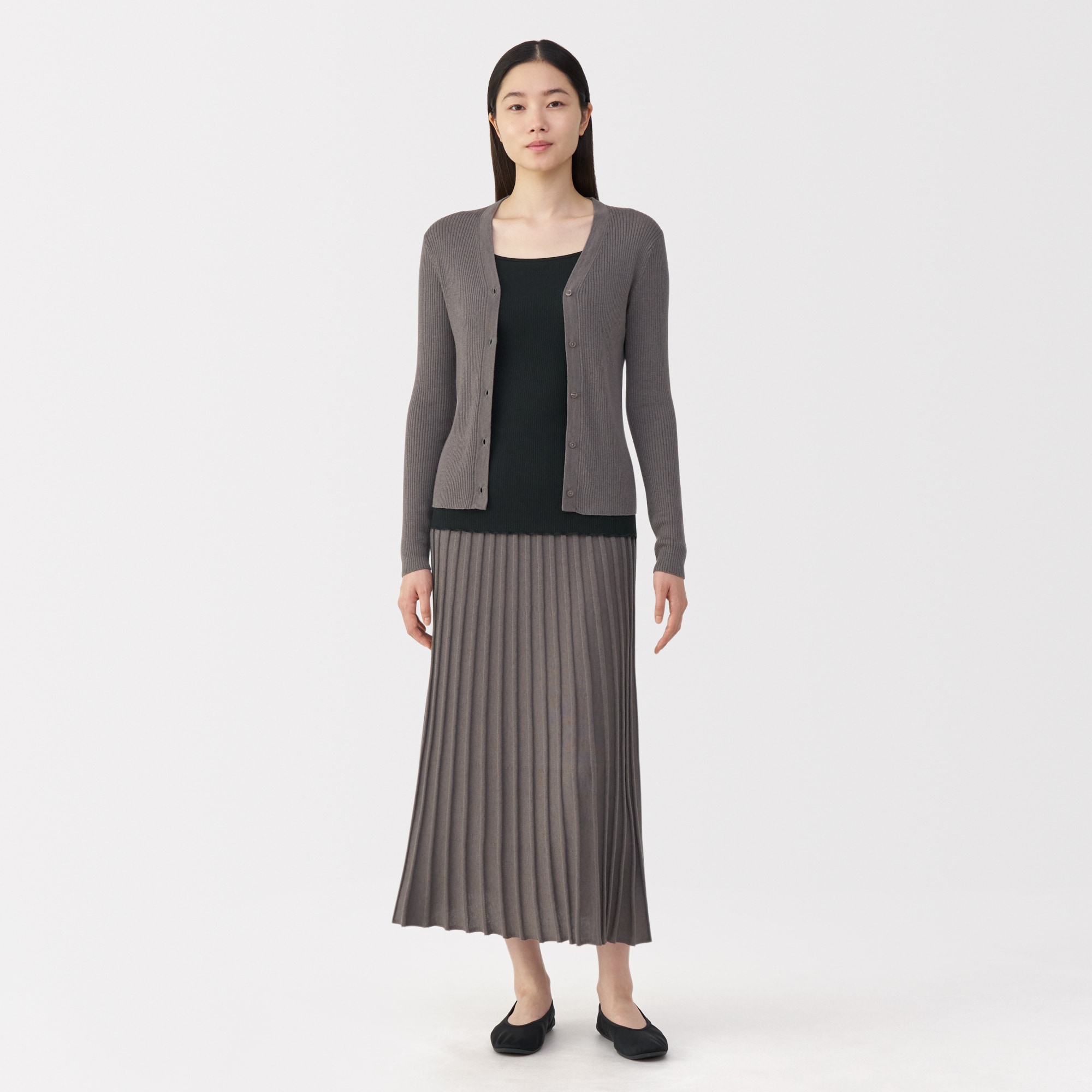 婦人　なめらかリブブラタンクトップ