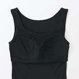 婦人　なめらかリブブラタンクトップ