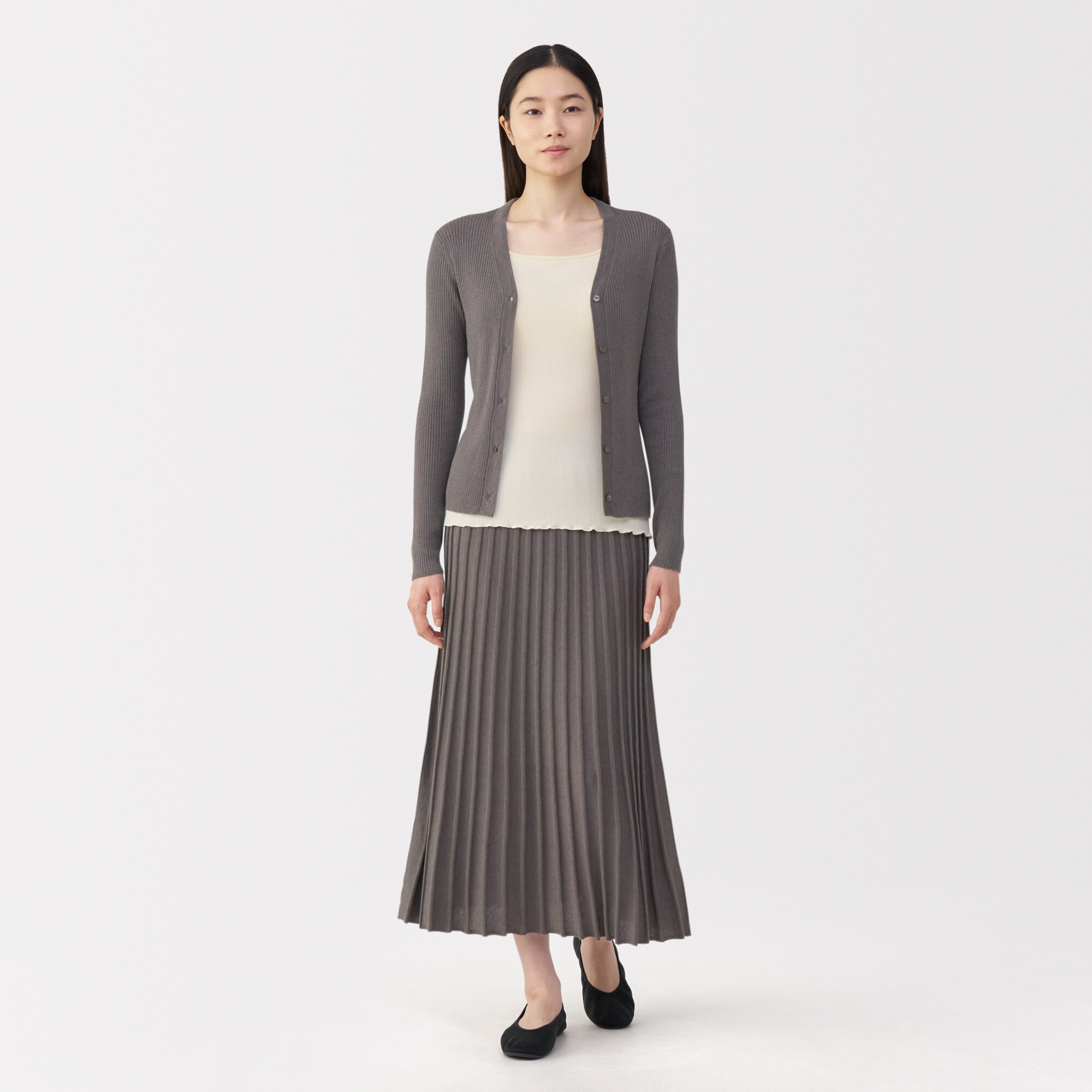 婦人　なめらかリブブラタンクトップ