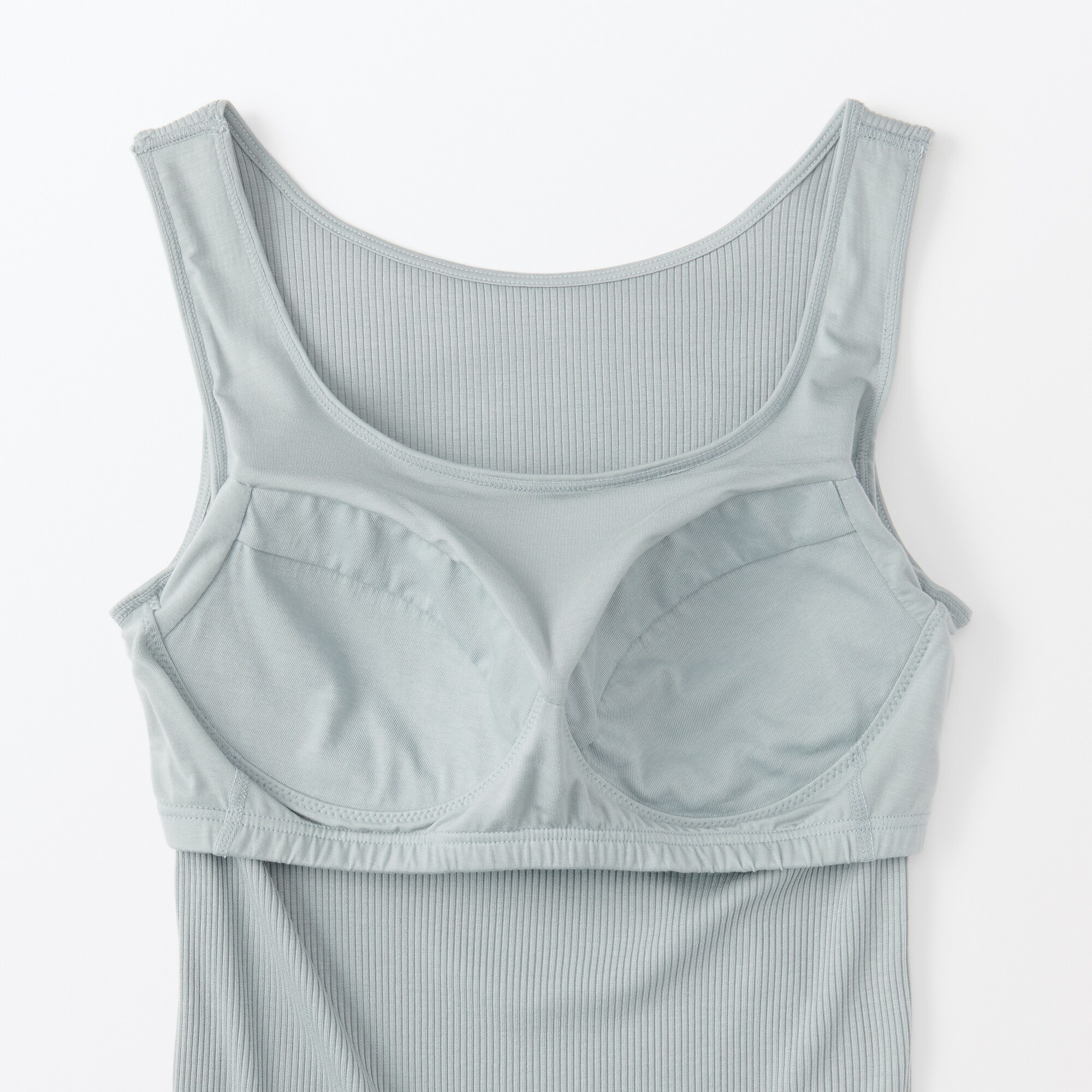 婦人　なめらかリブブラタンクトップ