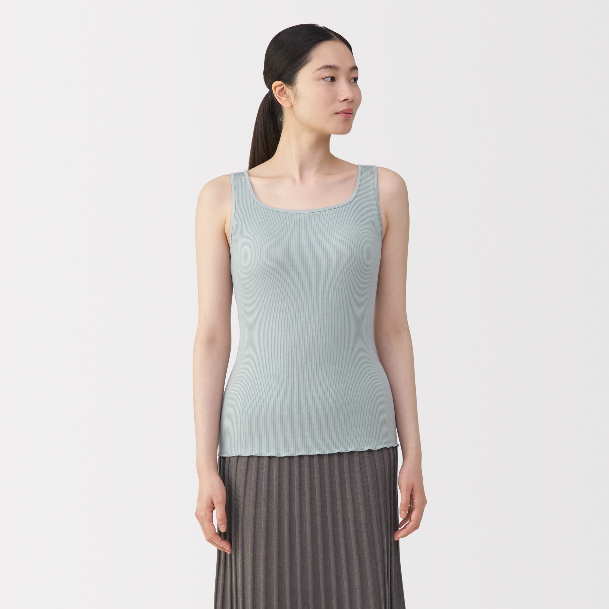 婦人 なめらかリブブラタンクトップ | 無印良品
