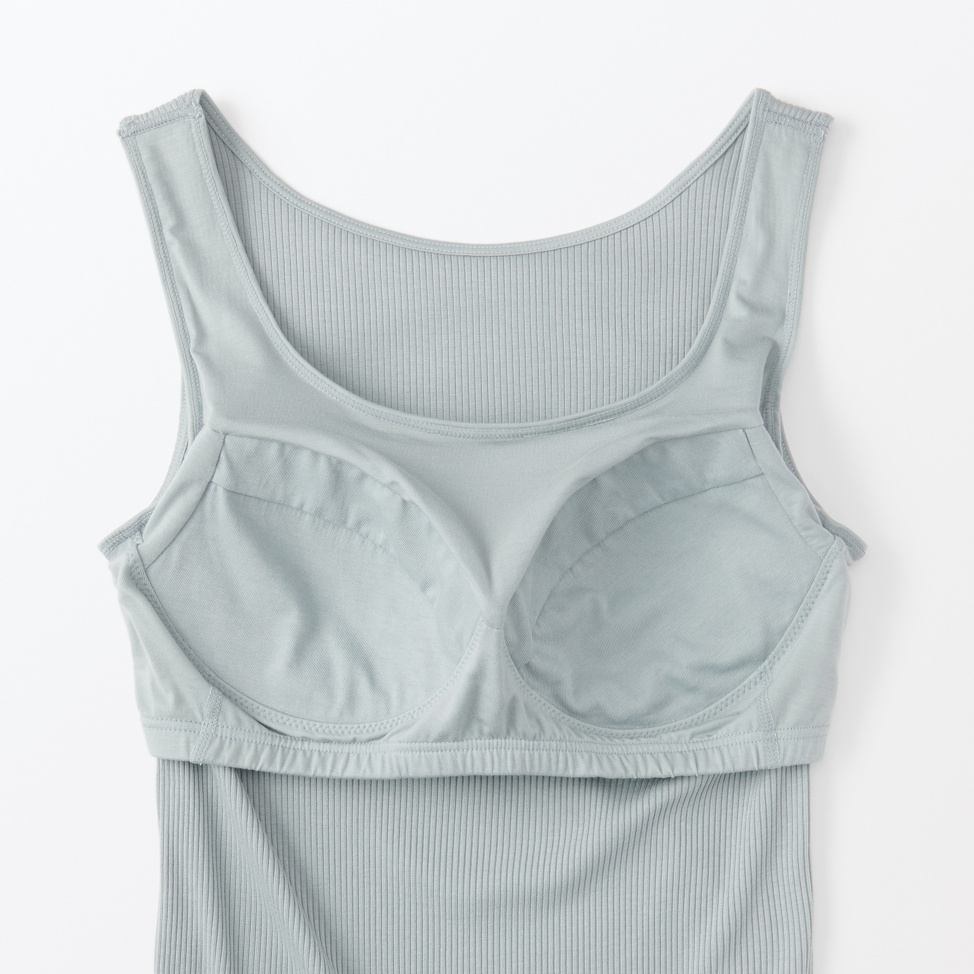 婦人　なめらかリブブラタンクトップ