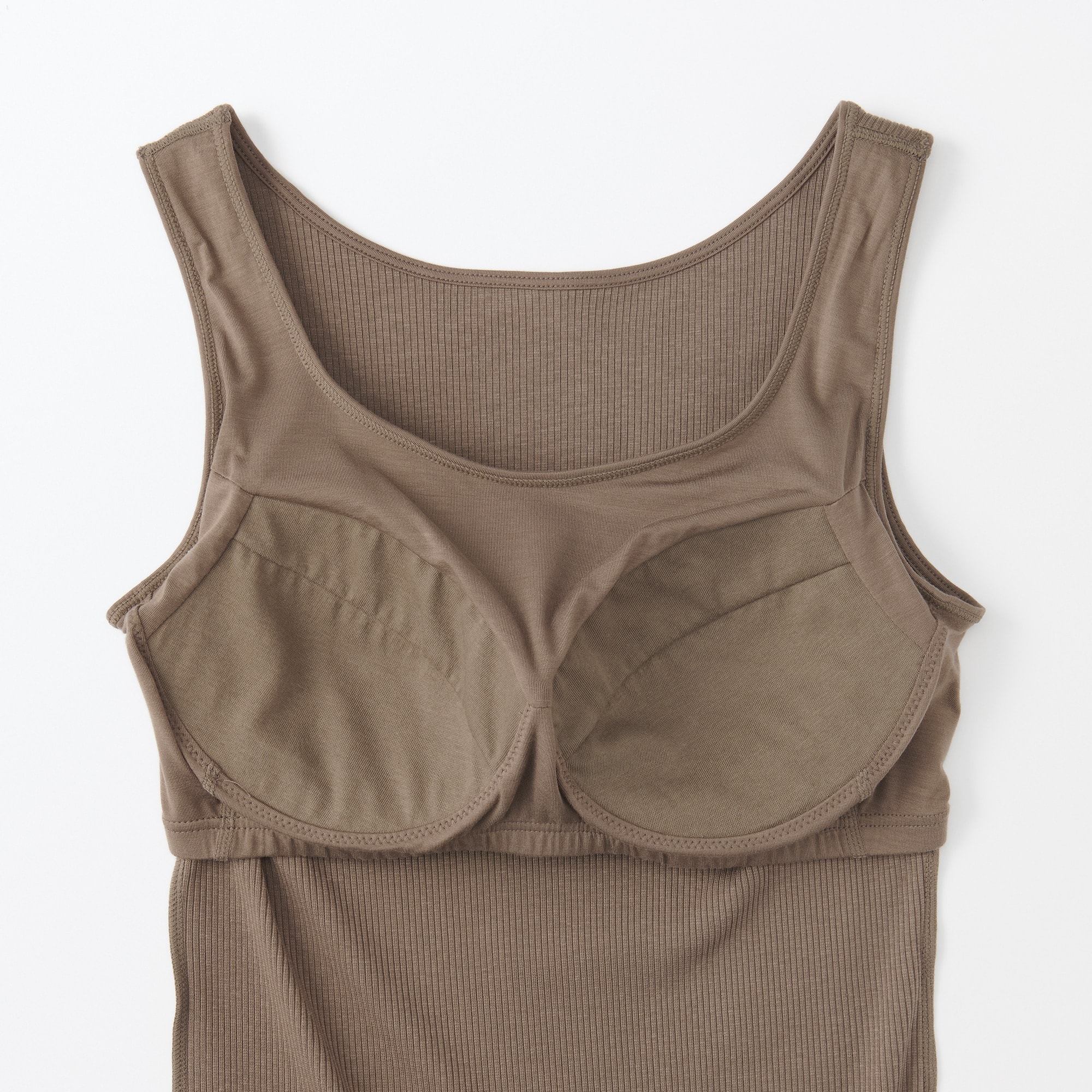 婦人　なめらかリブブラタンクトップ