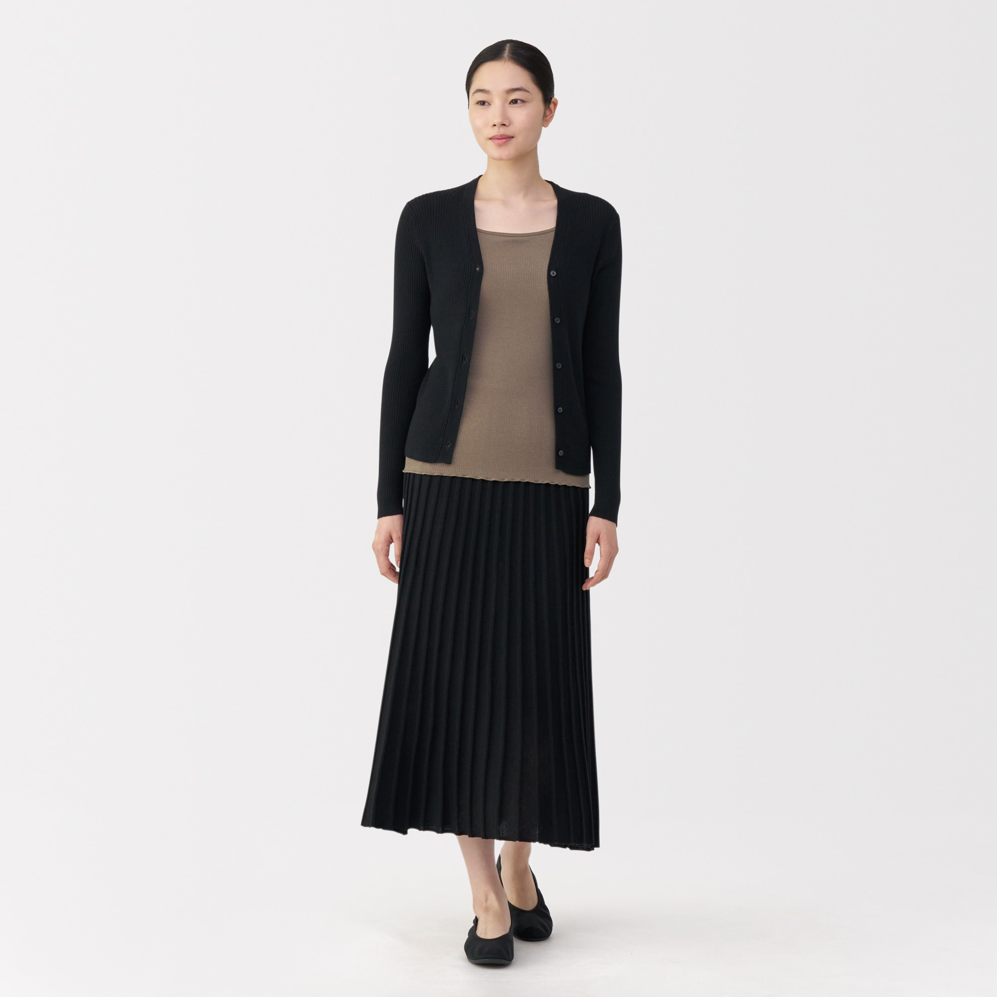 婦人　なめらかリブブラタンクトップ