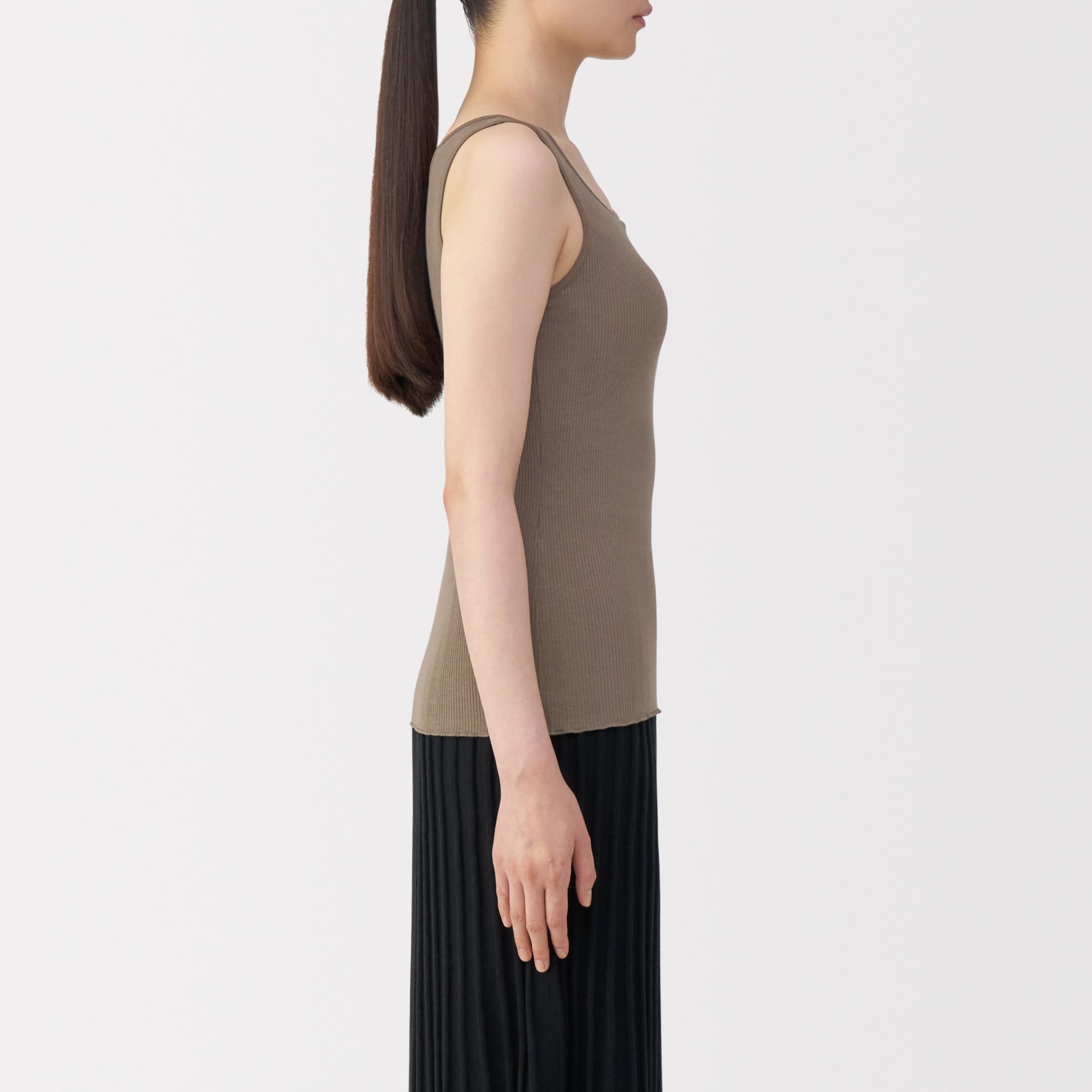婦人 なめらかリブブラタンクトップ | 無印良品