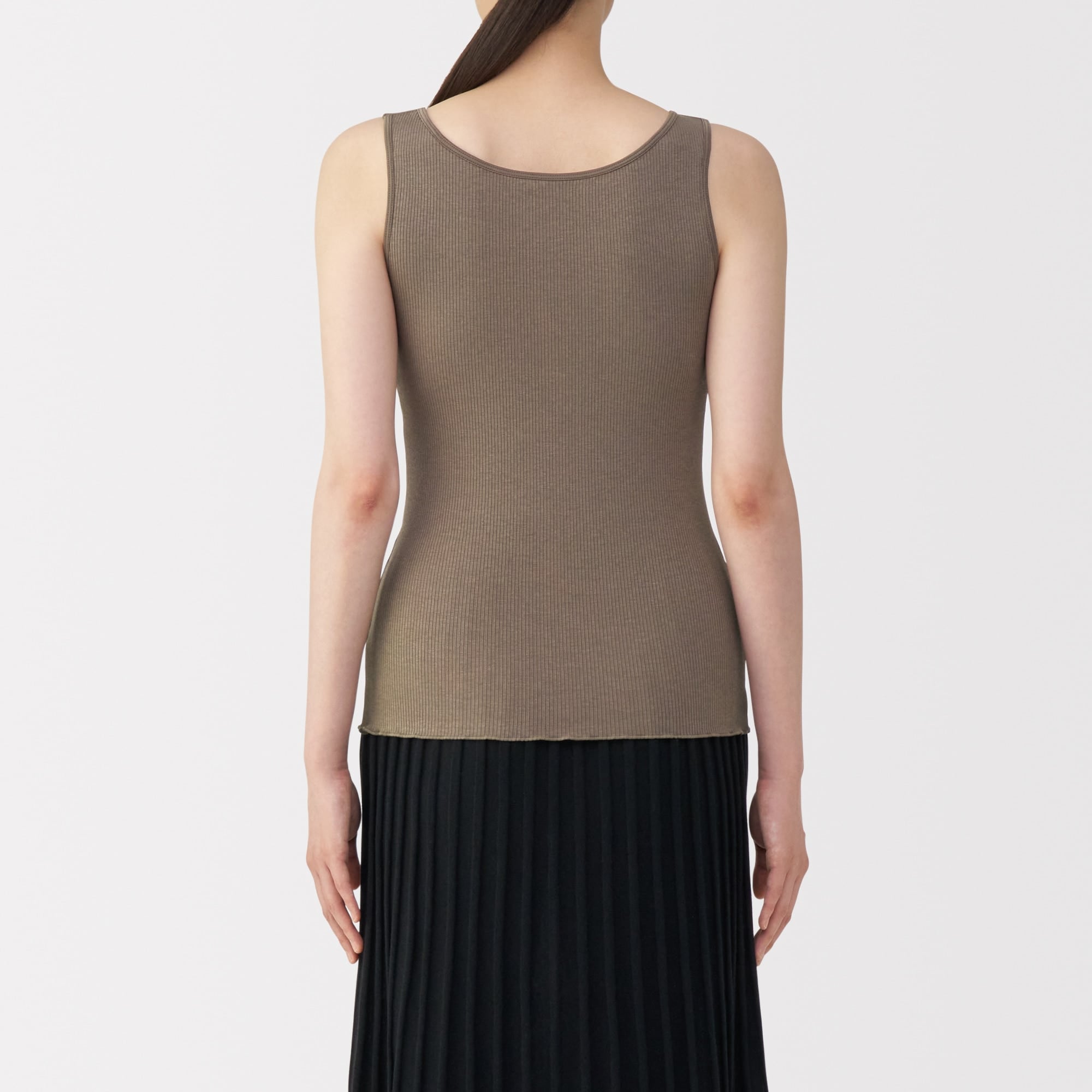 婦人　なめらかリブブラタンクトップ