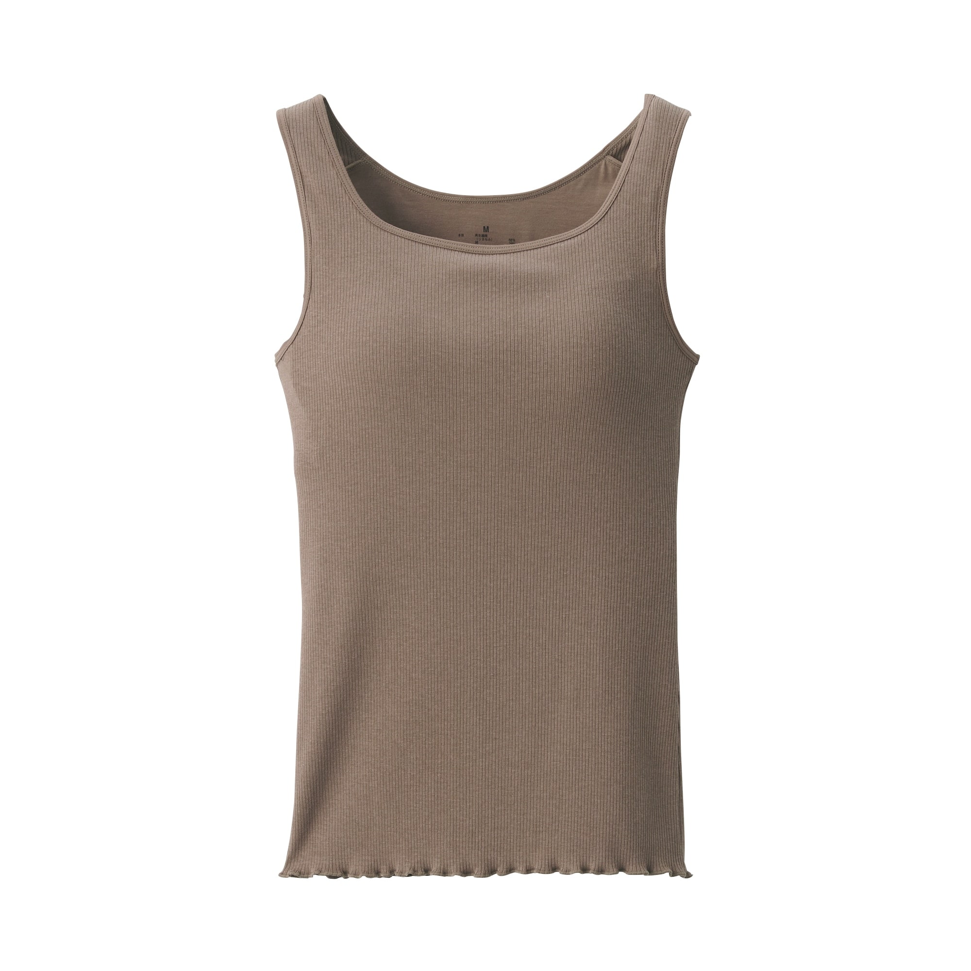 婦人　なめらかリブブラタンクトップ