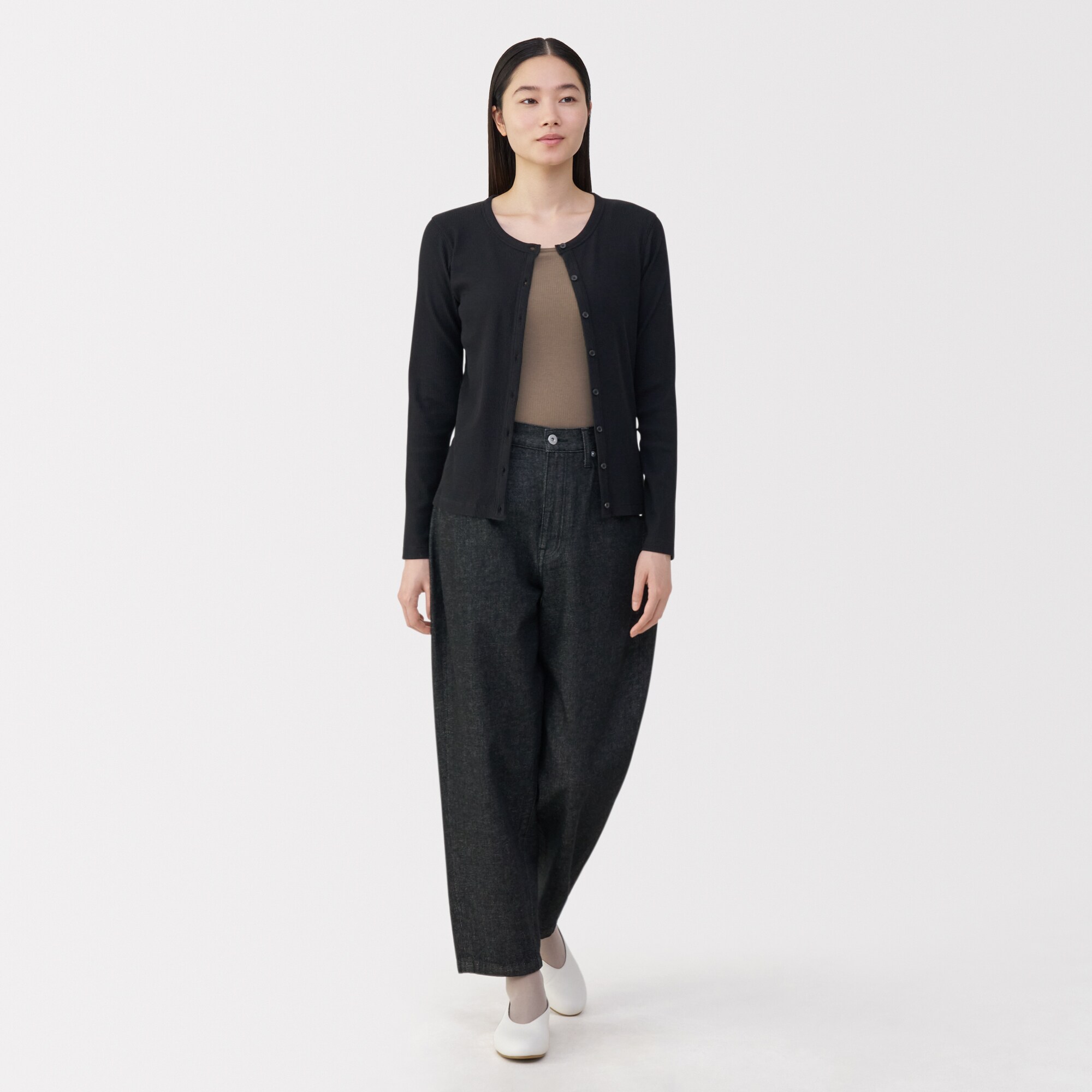 婦人　なめらかリブブラタンクトップ