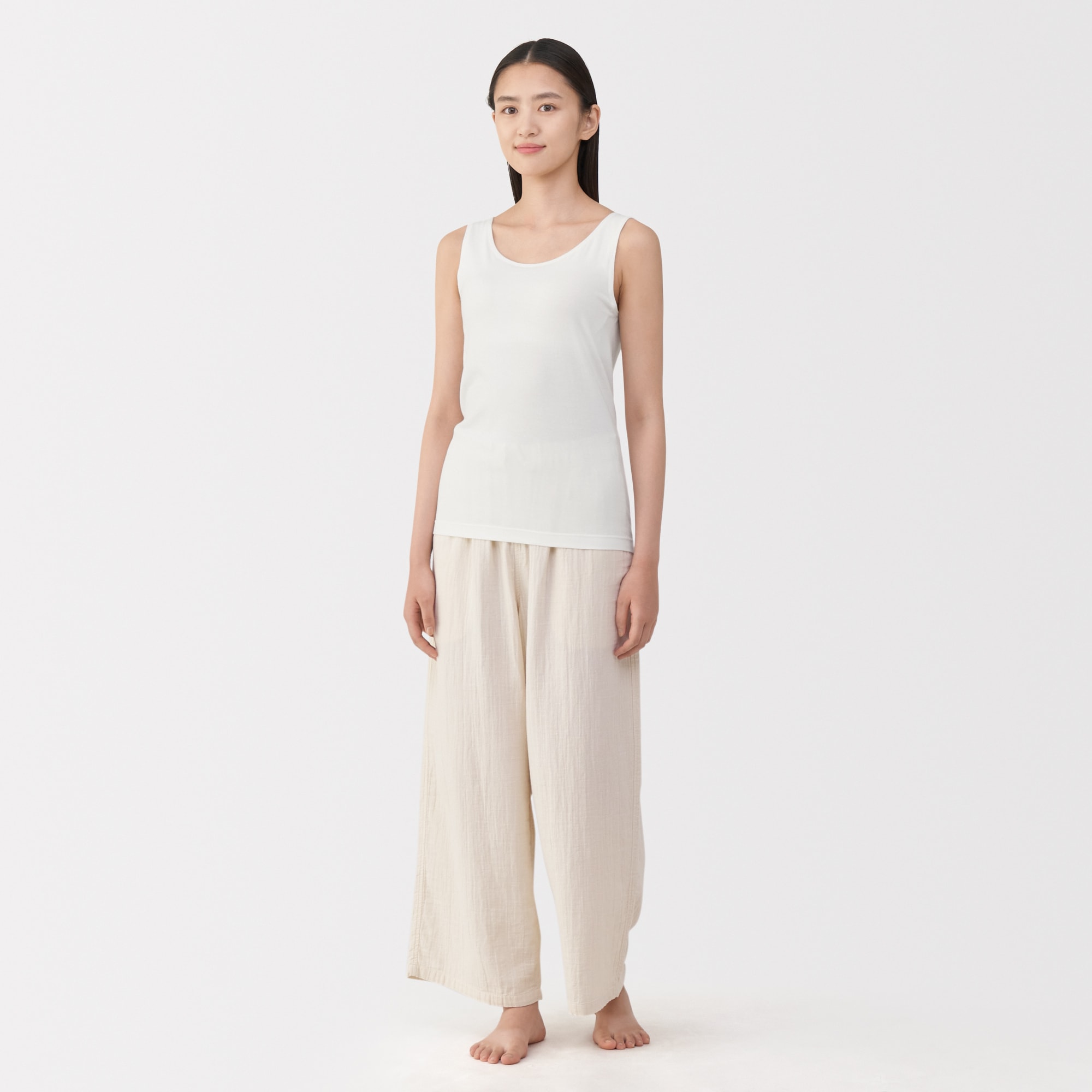 婦人　あったか綿ブラタンクトップ