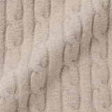 婦人　コットン混もこもこニットブラタンクトップ　ケーブル柄