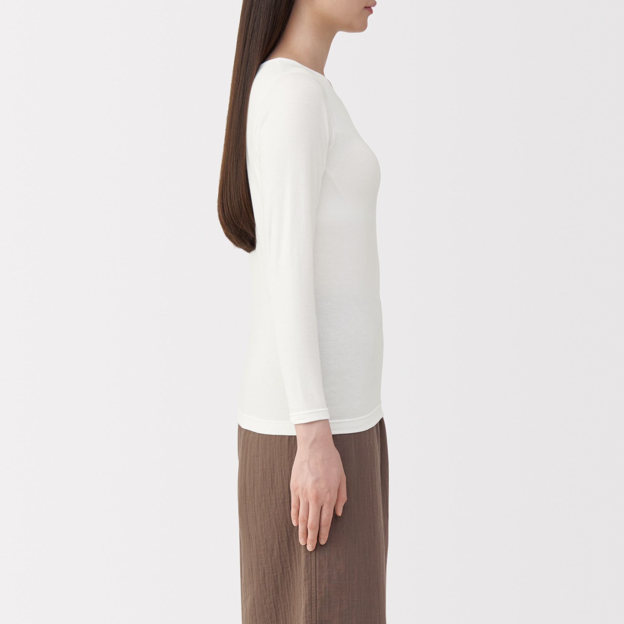 婦人　あったか綿ブラ長袖Ｔシャツ