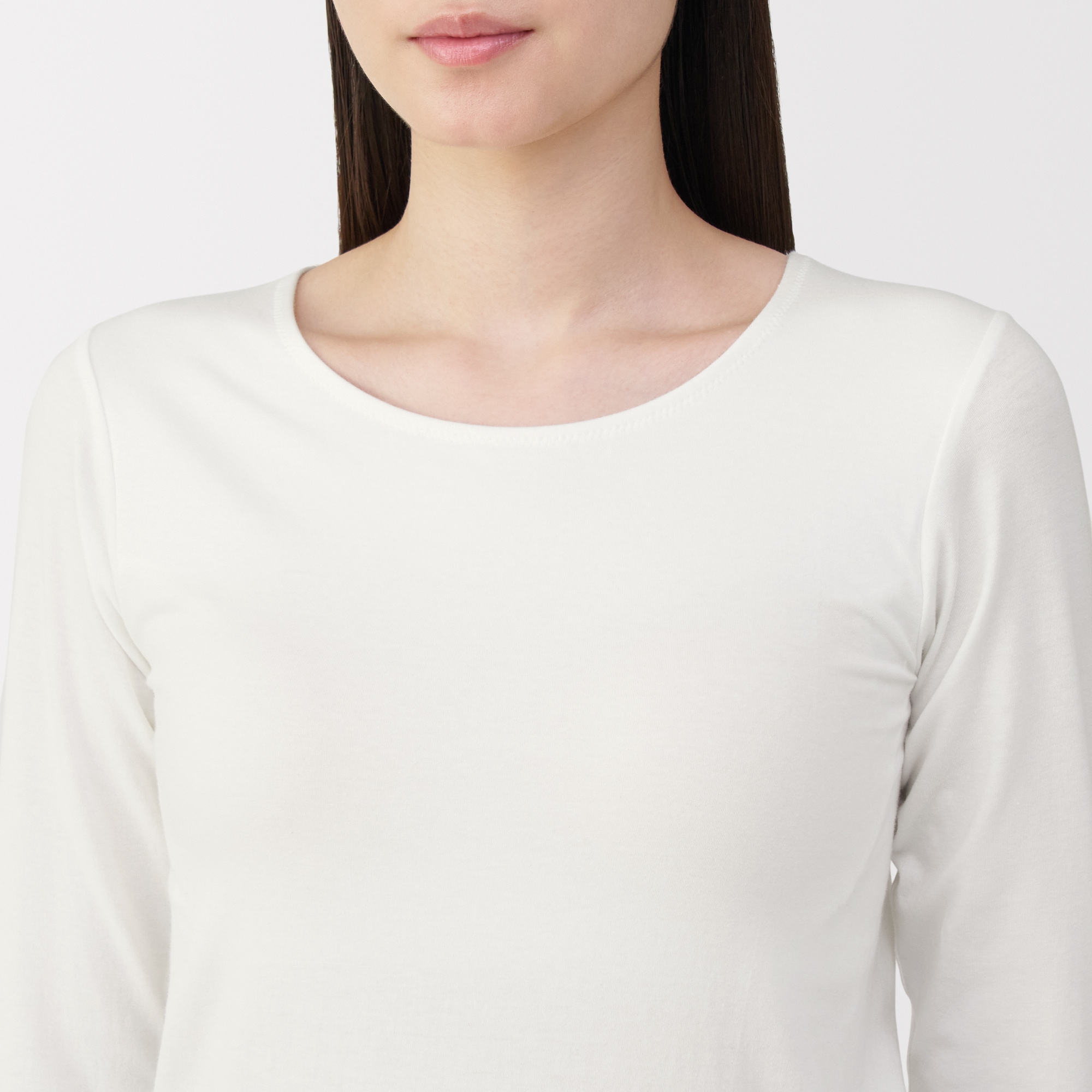 婦人　あったか綿ブラ長袖Ｔシャツ