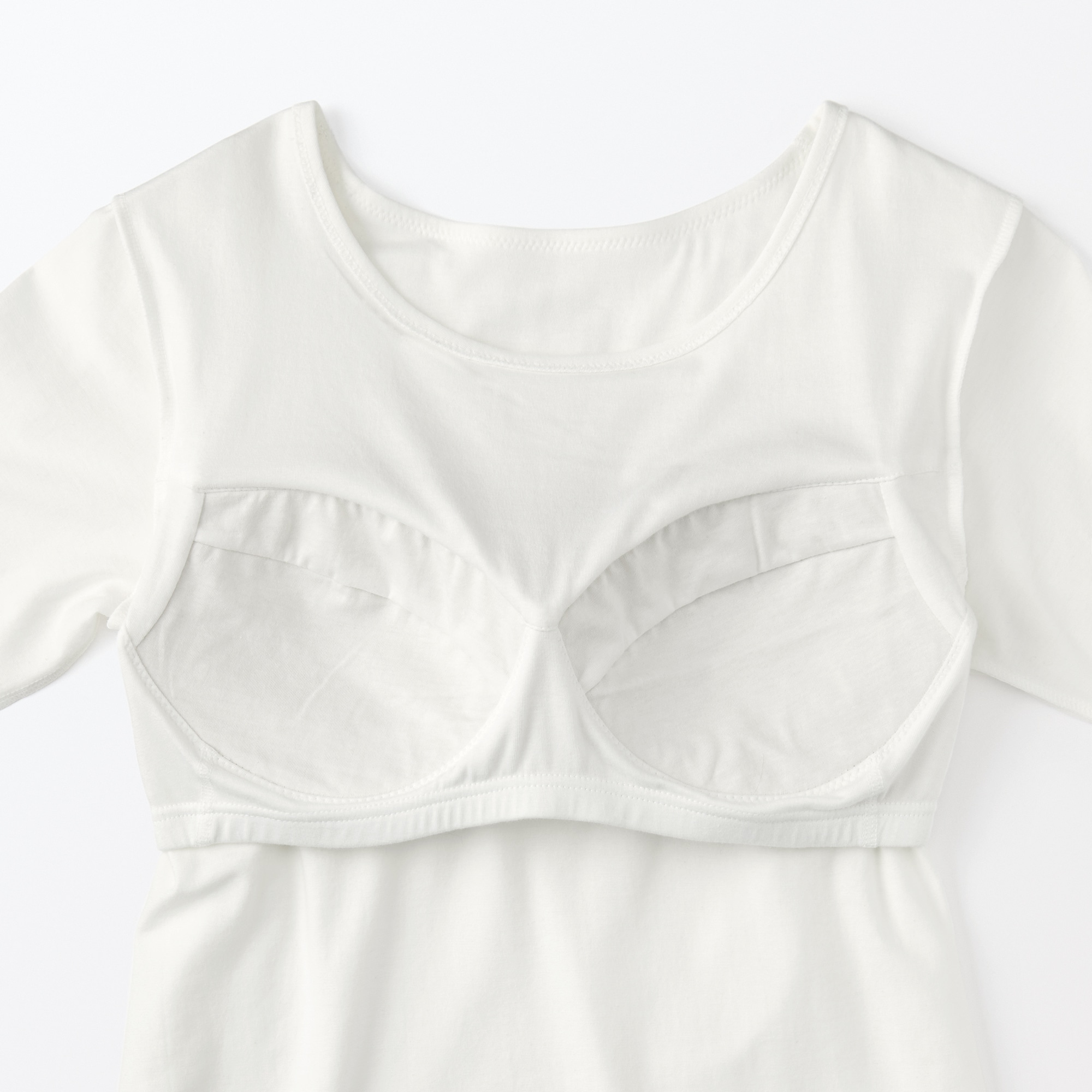 婦人　あったか綿ブラ長袖Ｔシャツ