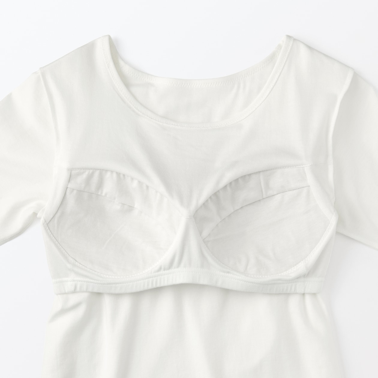 婦人　あったか綿ブラ長袖Ｔシャツ