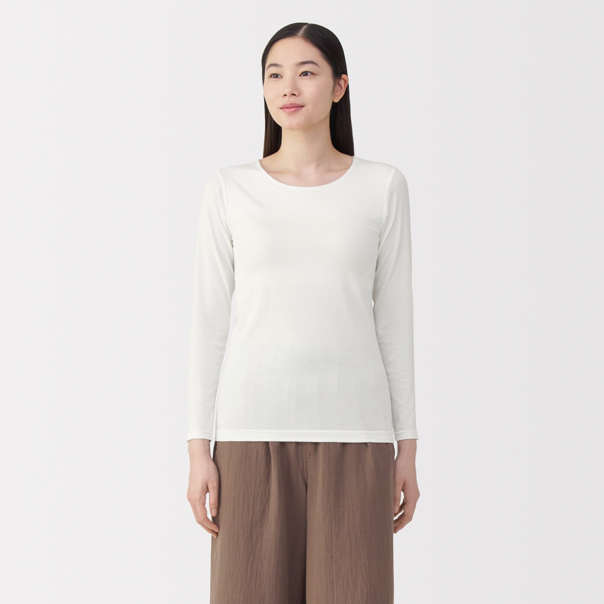 婦人　あったか綿ブラ長袖Ｔシャツ