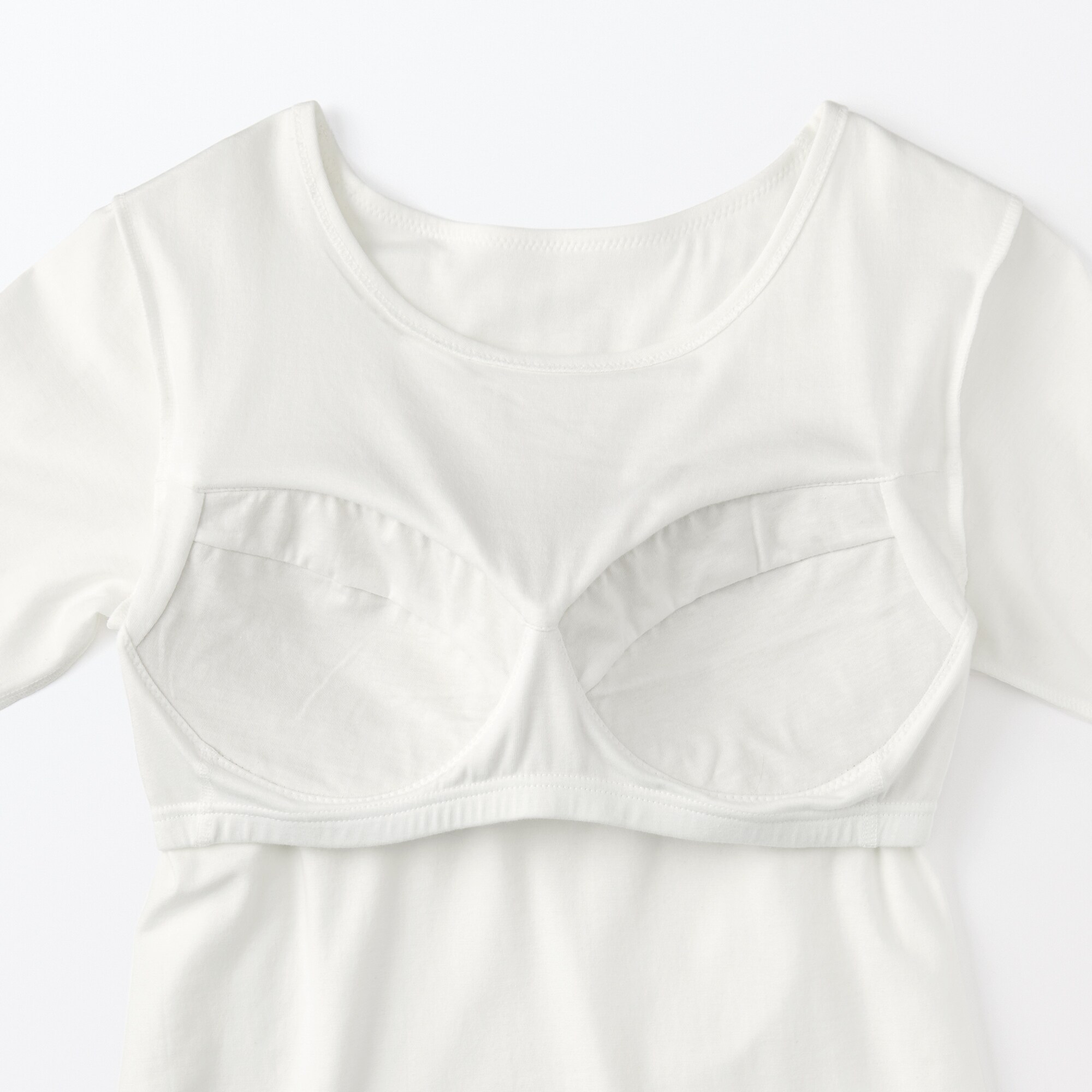 婦人　あったか綿ブラ長袖Ｔシャツ