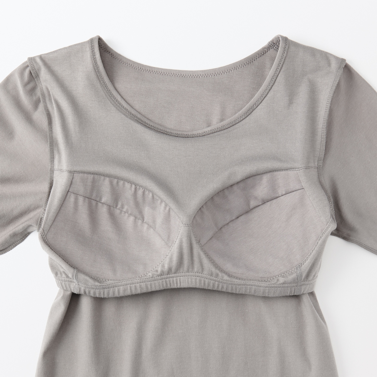 婦人　あったか綿ブラ長袖Ｔシャツ