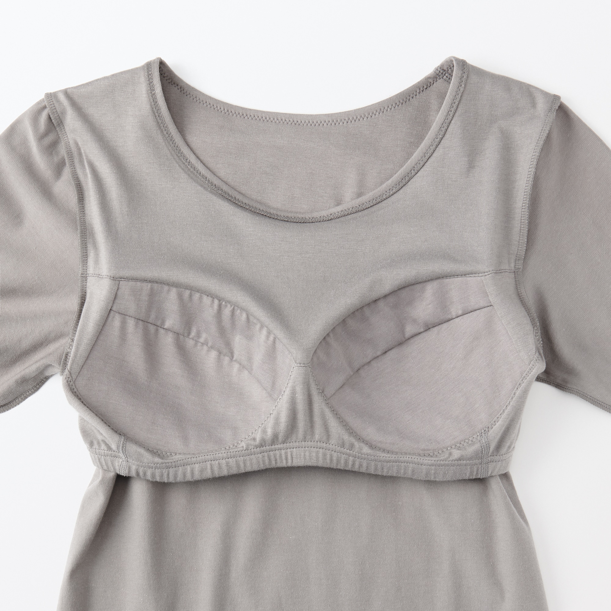 婦人　あったか綿ブラ長袖Ｔシャツ