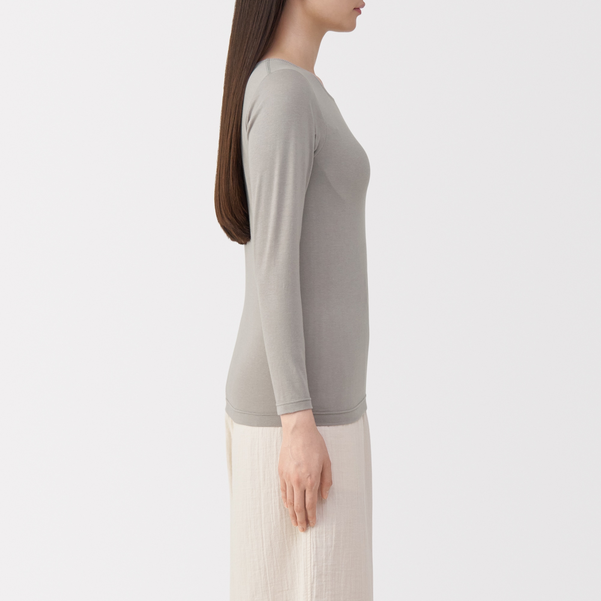 婦人　あったか綿ブラ長袖Ｔシャツ