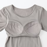 婦人　あったか綿ブラ長袖Ｔシャツ