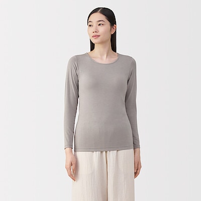 婦人　あったか綿ブラ長袖Ｔシャツ