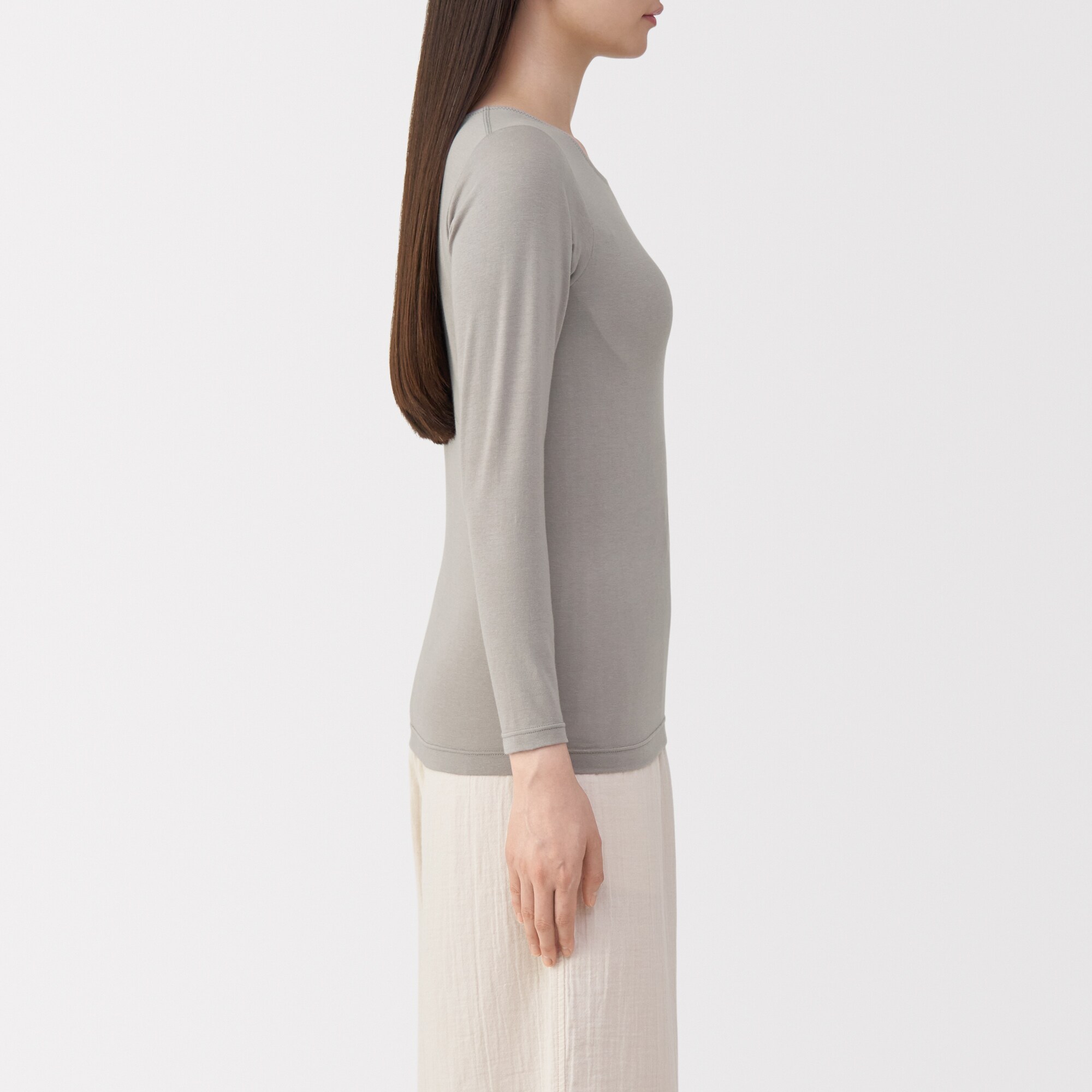 婦人　あったか綿ブラ長袖Ｔシャツ