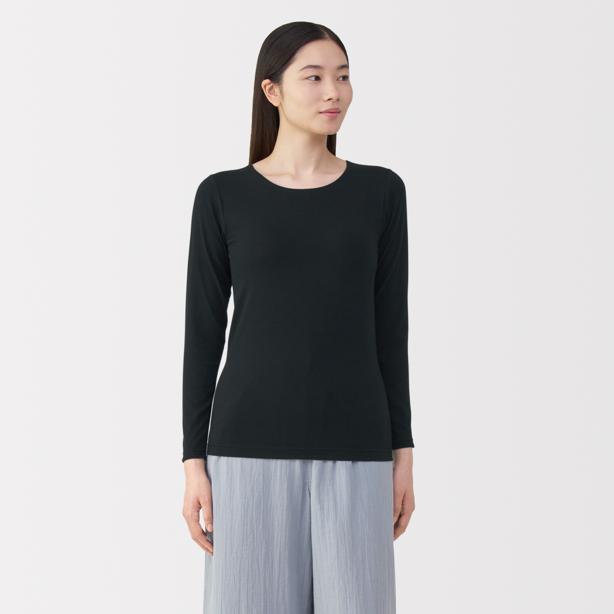 婦人　あったか綿ブラ長袖Ｔシャツ