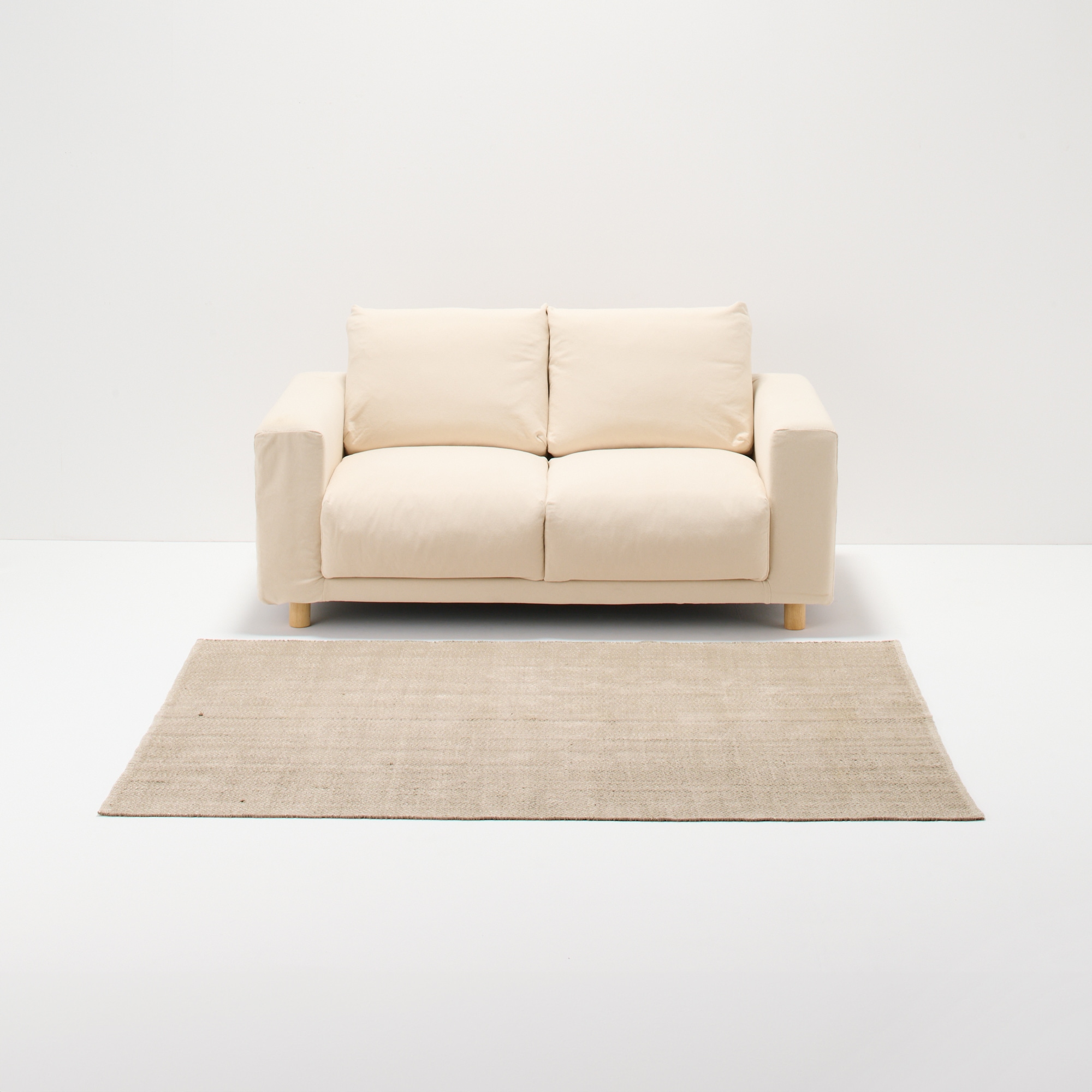 綿　手織りラグ　１４０×１９５ｃｍ