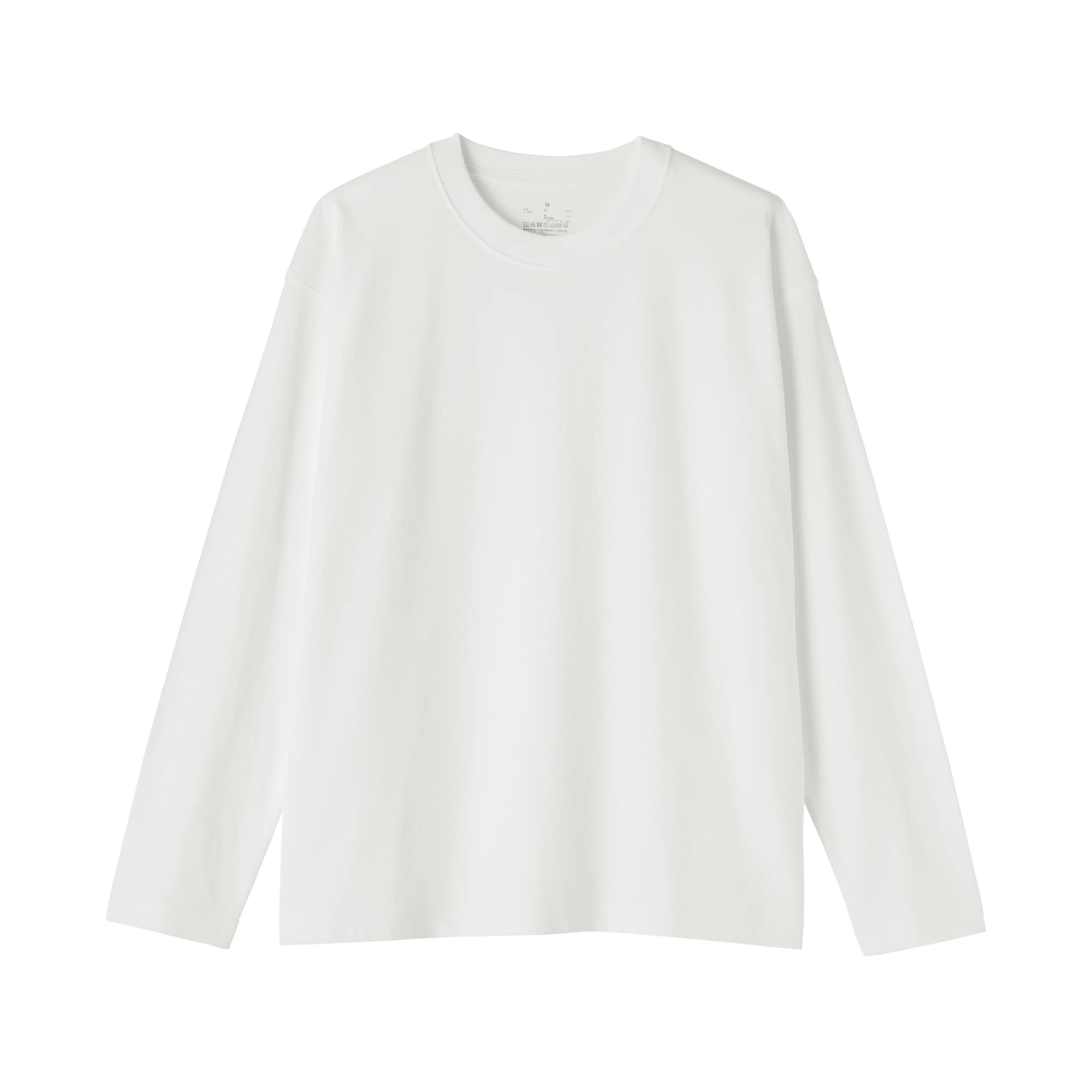 婦人　引き揃え天竺編みクルーネック長袖Ｔシャツ