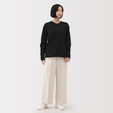 婦人　引き揃え天竺編みクルーネック長袖Ｔシャツ